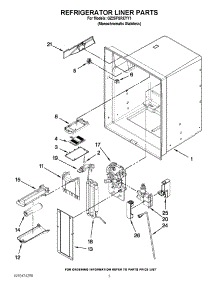 02 - Refrigerator Liner Parts parts for Whirlpool Refrigerator GZ25FSRXYY1 / from AppliancePartsPros.com