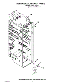 02 - Refrigerator Liner Parts parts for Whirlpool Refrigerator GSC25C4EYY02 / from AppliancePartsPros.com