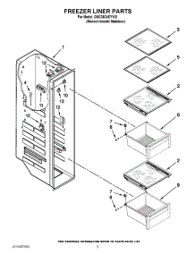 04 - Freezer Liner Parts parts for Whirlpool Refrigerator GSC25C4EYY02 / from AppliancePartsPros.com