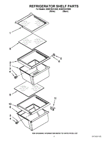 03 - Refrigerator Shelf Parts parts for Whirlpool Refrigerator ED5KVEXVQ02 / from AppliancePartsPros.com