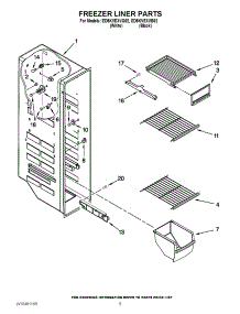 04 - Freezer Liner Parts parts for Whirlpool Refrigerator ED5KVEXVQ02 / from AppliancePartsPros.com