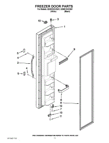07 - Freezer Door Parts parts for Whirlpool Refrigerator ED5KVEXVB01 / from AppliancePartsPros.com