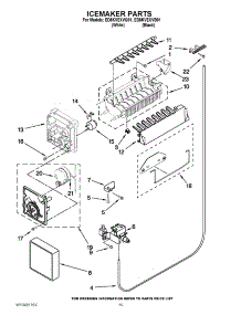 12 - Icemaker Parts parts for Whirlpool Refrigerator ED5KVEXVB01 / from AppliancePartsPros.com