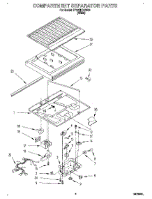 03 - Compartment Separator parts for Whirlpool Refrigerator ET18SKRAW02 / from AppliancePartsPros.com