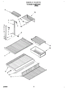 04 - Shelf parts for Whirlpool Refrigerator ET18SKRAW02 / from AppliancePartsPros.com