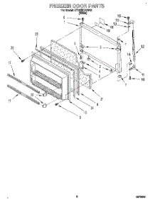 05 - Freezer Door parts for Whirlpool Refrigerator ET18SKRAW02 / from AppliancePartsPros.com