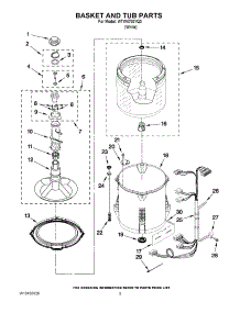 03 - Basket And Tub Parts parts for Whirlpool Washer WTW4700YQ0 / from AppliancePartsPros.com