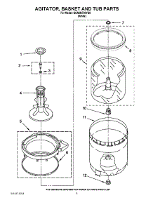 05 - Agitator, Basket And Tub Parts parts for Whirlpool Washer QCAM2730YQ0 / from AppliancePartsPros.com