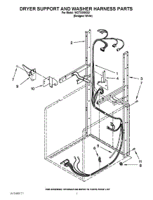 05 - Dryer Support And Washer Harness Parts parts for Whirlpool Washer Dryer Combo WGT3300XQ1 / from AppliancePartsPros.com