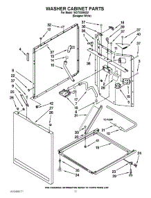 07 - Washer Cabinet Parts parts for Whirlpool Washer Dryer Combo WGT3300XQ1 / from AppliancePartsPros.com