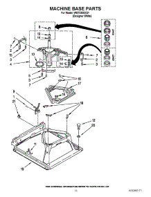 09 - Machine Base Parts parts for Whirlpool Washer Dryer Combo WGT3300XQ1 / from AppliancePartsPros.com