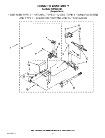 15 - Burner Assembly parts for Whirlpool Washer Dryer Combo WGT3300XQ1 / from AppliancePartsPros.com