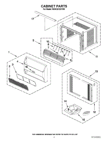 03 - Cabinet Parts parts for Whirlpool Air Conditioner W5WCE128YW0 / from AppliancePartsPros.com
