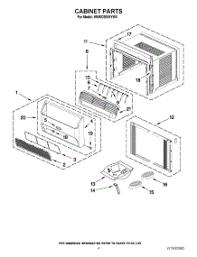 03 - Cabinet Parts parts for Whirlpool Air Conditioner W5WCE085YW0 / from AppliancePartsPros.com