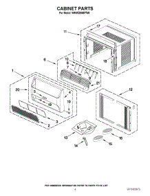 03 - Cabinet Parts parts for Whirlpool Air Conditioner W5WCE065YW0 / from AppliancePartsPros.com