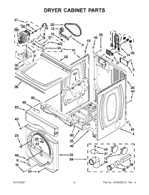 02 - Dryer Cabinet Parts parts for Whirlpool Washer Dryer Combo CET8000AQ1 / from AppliancePartsPros.com