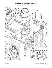 02 - Dryer Cabinet Parts parts for Whirlpool Washer Dryer Combo CGT8000AQ1 / from AppliancePartsPros.com