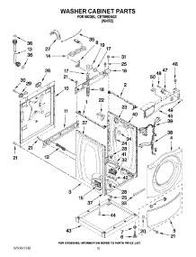 06 - Washer Cabinet Parts parts for Whirlpool Washer Dryer Combo CET8000AQ0 / from AppliancePartsPros.com
