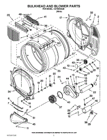 03 - Bulkhead And Blower Parts parts for Whirlpool Washer Dryer Combo CGT8000AQ0 / from AppliancePartsPros.com