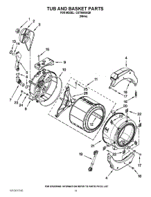 08 - Tub And Basket Parts parts for Whirlpool Washer Dryer Combo CGT8000AQ0 / from AppliancePartsPros.com