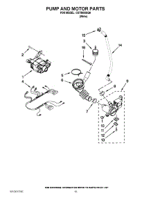 10 - Pump And Motor Parts parts for Whirlpool Washer Dryer Combo CGT8000AQ0 / from AppliancePartsPros.com
