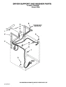 05 - Dryer Support And Washer Parts parts for Whirlpool Washer Dryer Combo LTG5243DQB / from AppliancePartsPros.com
