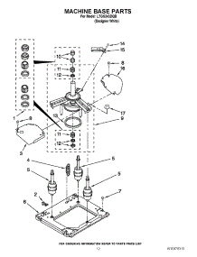09 - Machine Base Parts parts for Whirlpool Washer Dryer Combo LTG5243DQB / from AppliancePartsPros.com