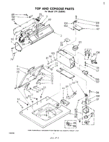02 - Top And Console parts for Whirlpool Washer CFA2500W5 / from AppliancePartsPros.com