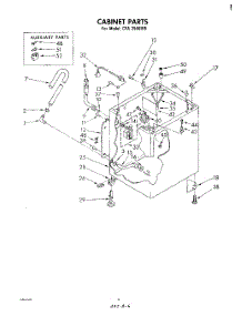 05 - Cabinet parts for Whirlpool Washer CFA2500W5 / from AppliancePartsPros.com