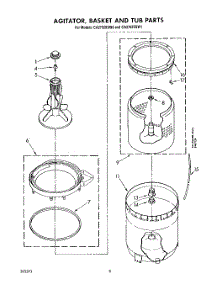 06 - Agitator Basket And Tub parts for Whirlpool Washer CA2762XSW0 / from AppliancePartsPros.com