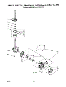 08 - Brake, Clutch, Gearcase, Motor And Pump parts for Whirlpool Washer CA2762XSW0 / from AppliancePartsPros.com