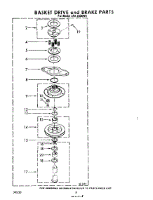 07 - Basket Drive And Brake parts for Whirlpool Washer CFA2500W6 / from AppliancePartsPros.com