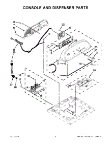 02 - Console And Dispenser Parts parts for Whirlpool Washer 7MWTW5622BW0 / from AppliancePartsPros.com