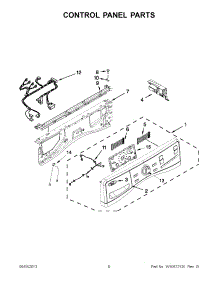 03 - Control Panel Parts parts for Whirlpool Washer WFL98HEBU0 / from AppliancePartsPros.com