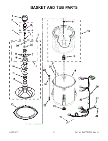 03 - Basket And Tub Parts parts for Whirlpool Washer 7MWTW1704BM0 / from AppliancePartsPros.com