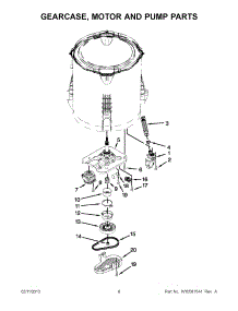 04 - Gearcase, Motor And Pump Parts parts for Whirlpool Washer 7MWTW1801BQ0 / from AppliancePartsPros.com