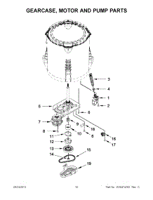 05 - Gearcase, Motor And Pump Parts parts for Whirlpool Washer CAE2763BQ0 / from AppliancePartsPros.com