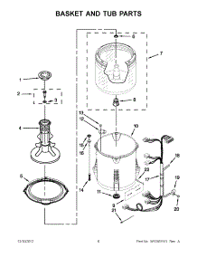03 - Basket And Tub Parts parts for Whirlpool Washer 3LWTW4740YQ1 / from AppliancePartsPros.com