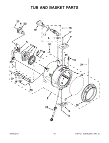05 - Tub And Basket Parts parts for Whirlpool Washer WFW97HEXL3 / from AppliancePartsPros.com