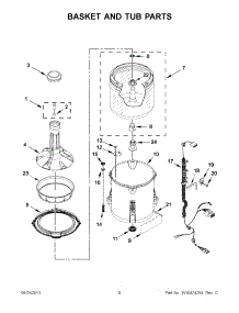 03 - Basket And Tub Parts parts for Whirlpool Washer CAE2793BQ0 / from AppliancePartsPros.com