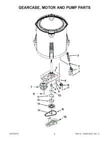 04 - Gearcase, Motor And Pump Parts parts for Whirlpool Washer CAE2793BQ0 / from AppliancePartsPros.com