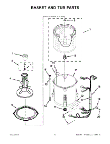 03 - Basket And Tub Parts parts for Whirlpool Washer 7MWTW1501AW1 / from AppliancePartsPros.com