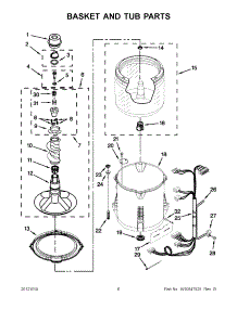 03 - Basket And Tub Parts parts for Whirlpool Washer 7MWTW1605AW1 / from AppliancePartsPros.com