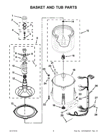 03 - Basket And Tub Parts parts for Whirlpool Washer 7MWTW1603AW2 / from AppliancePartsPros.com