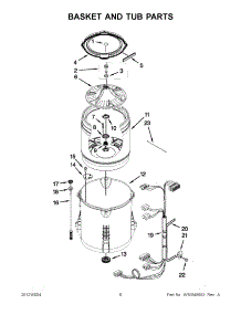 03 - Basket And Tub Parts parts for Whirlpool Washer 4GWTW5550YW1 / from AppliancePartsPros.com