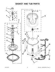 03 - Basket And Tub Parts parts for Whirlpool Washer 7MWTW1604AW1 / from AppliancePartsPros.com