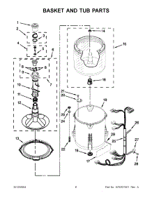 03 - Basket And Tub Parts parts for Whirlpool Washer WTW4800XQ4 / from AppliancePartsPros.com