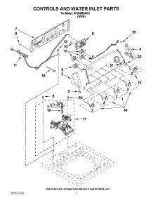 02 - Controls And Water Inlet Parts parts for Whirlpool Washer WTW4880AW1 / from AppliancePartsPros.com