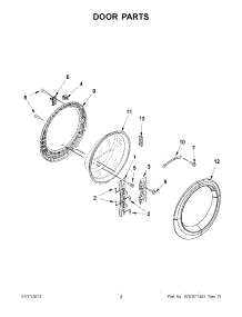 02 - Door Parts parts for Whirlpool Washer WFW88HEAC0 / from AppliancePartsPros.com
