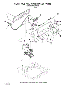 02 - Controls And Water Inlet Parts parts for Whirlpool Washer WTW4850XQ3 / from AppliancePartsPros.com